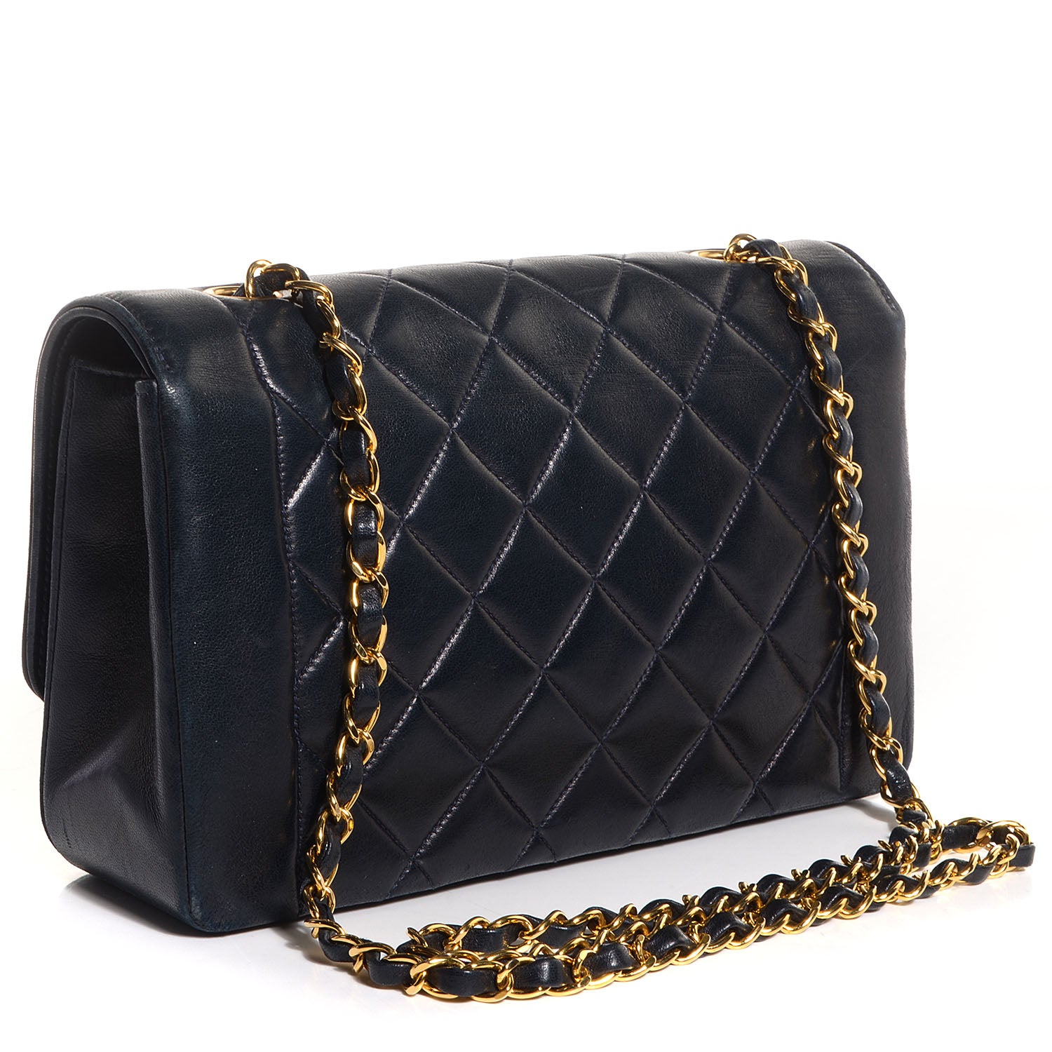 Chanel Lambskin Medium Single Flap Navy 3 of 8