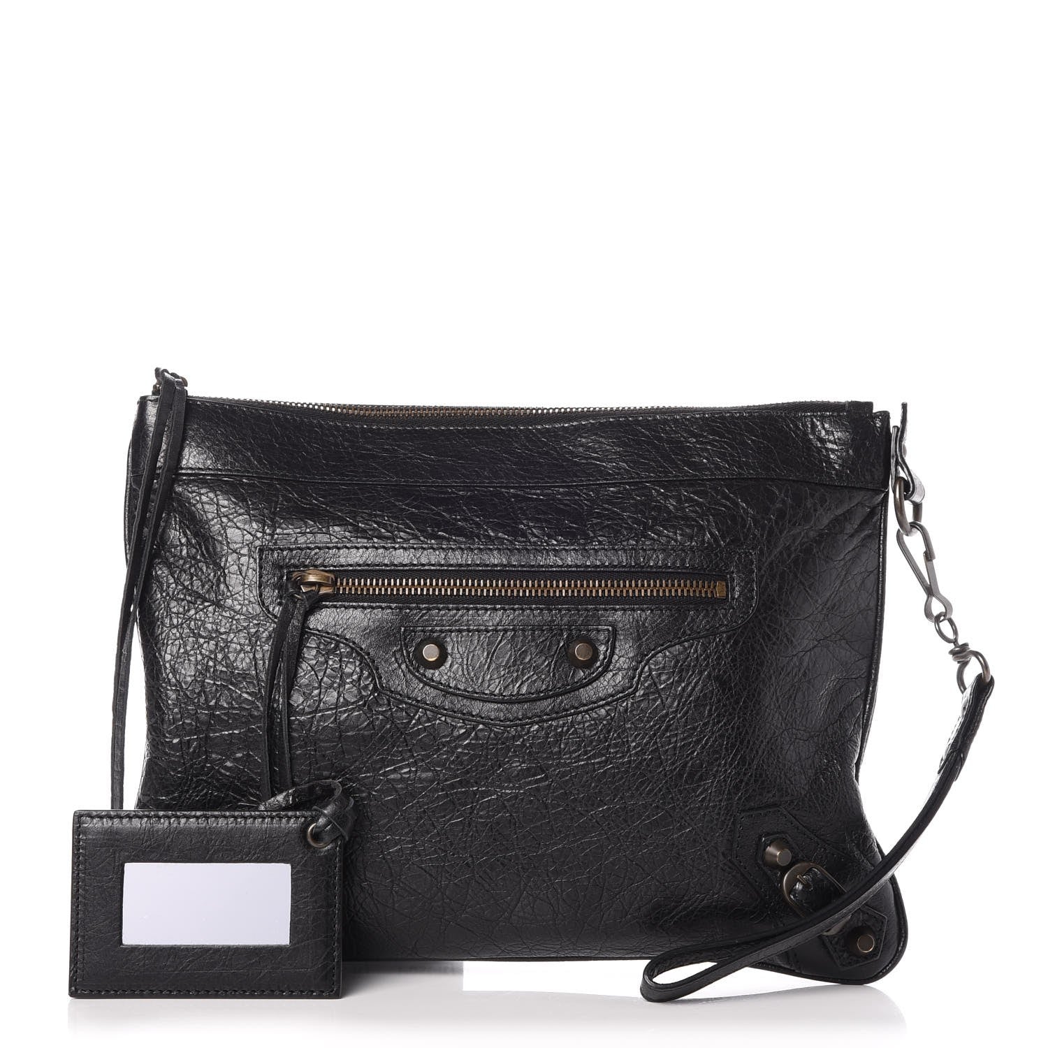 Balenciaga Agneau Classic Hardware Flat Handle Clutch Black 1 of 7