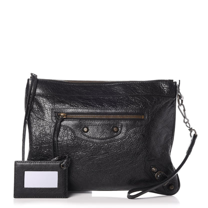 Balenciaga Agneau Classic Hardware Flat Handle Clutch Black 1 of 7
