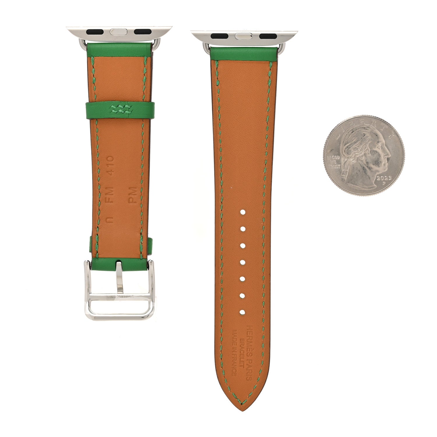 Hermes Swift 30mm Apple Watch Single Tour Band Bambou 2 of 5