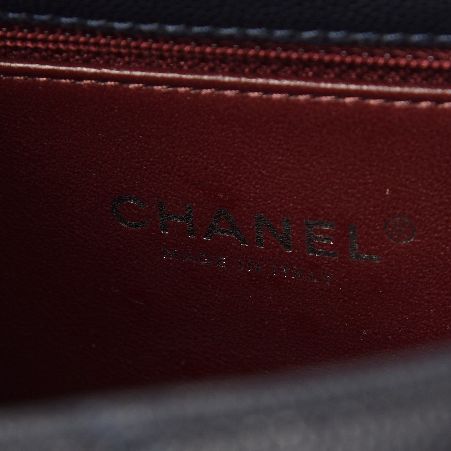 Caviar Lizard Quilted Small Coco Handle Flap Navy