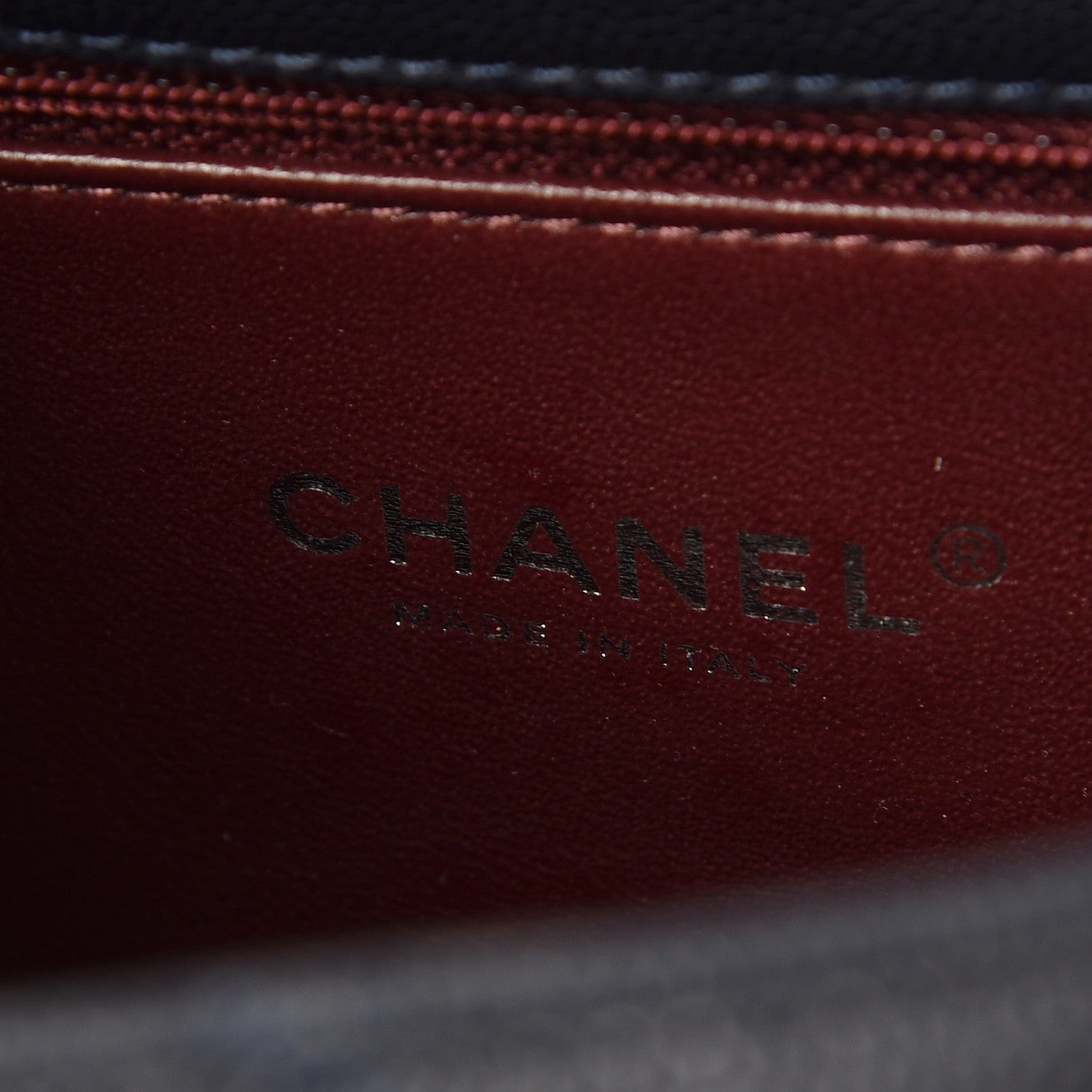 Chanel Caviar Lizard Quilted Small Coco Handle Flap Navy 6 of 9