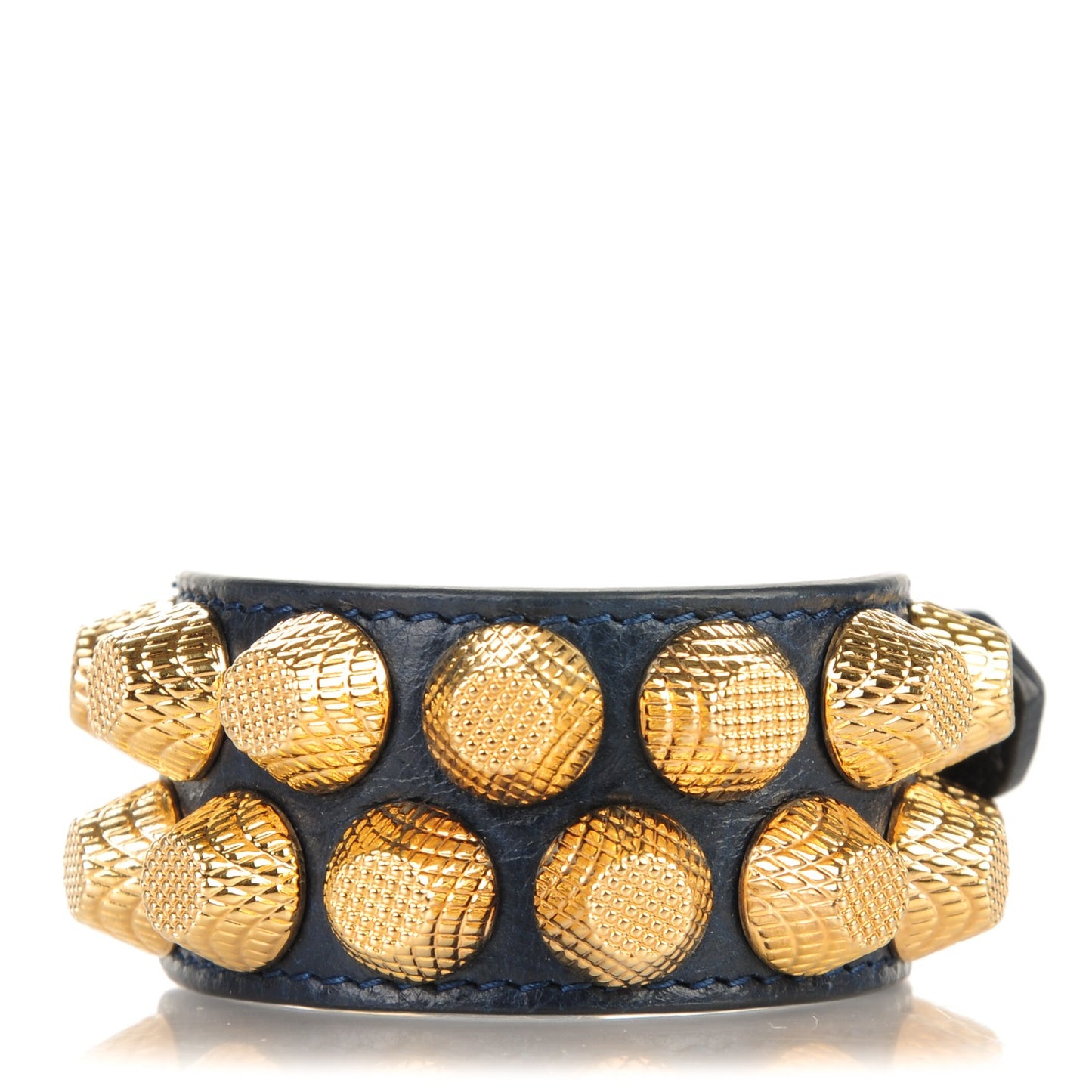 Agneau Arena Two Row Giant Gold M Bracelet Bleu Obscur