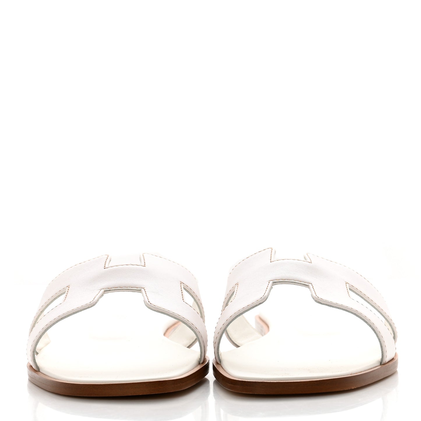 Box Calfskin Oran Sandals 39.5 White