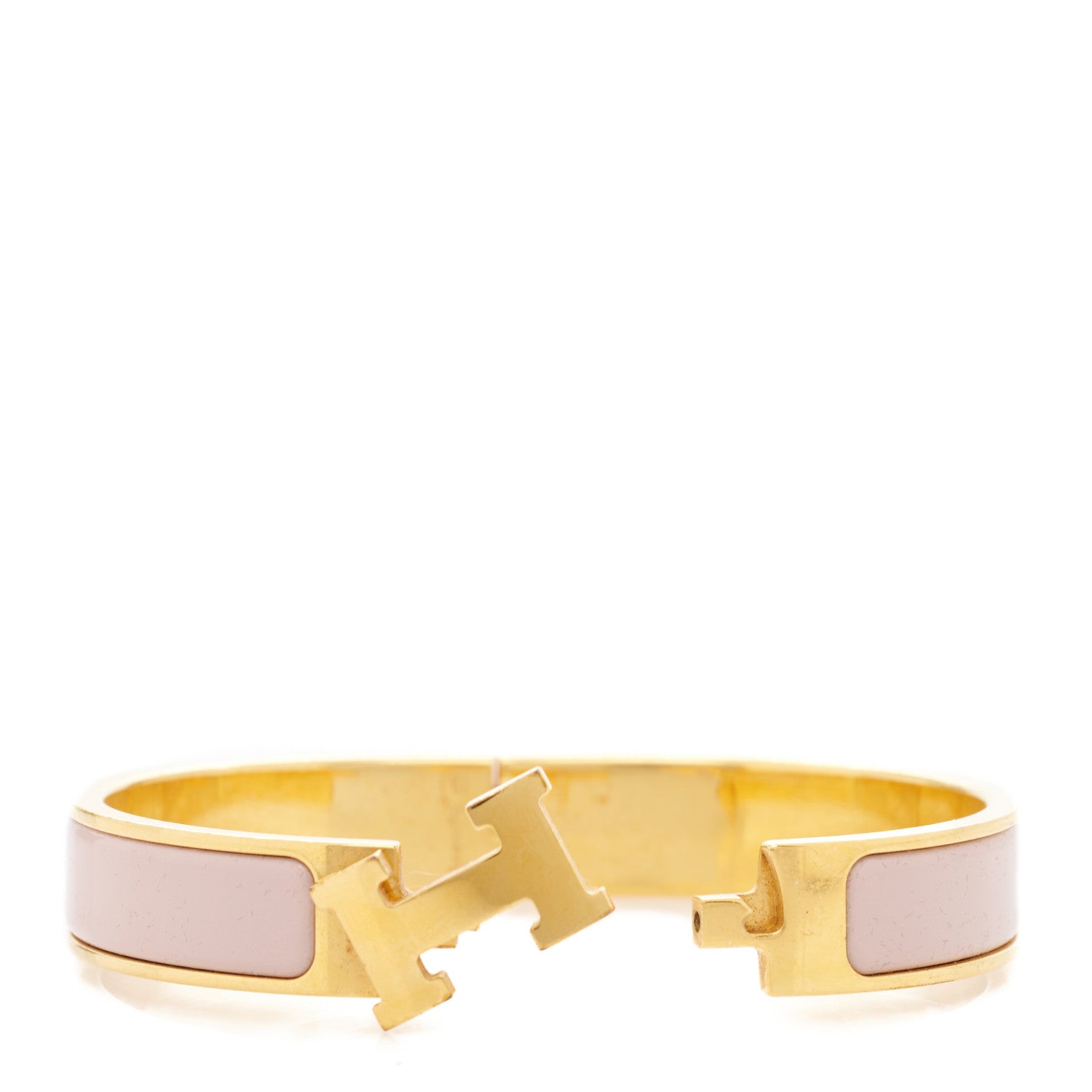 Hermes Enamel Clic Clac H Narrow Bracelet PM Marron Glace 3 of 5