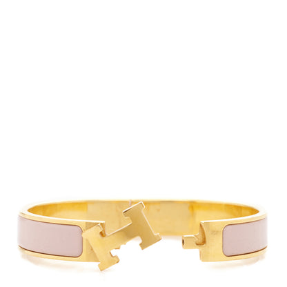 Hermes Enamel Clic Clac H Narrow Bracelet PM Marron Glace 3 of 5