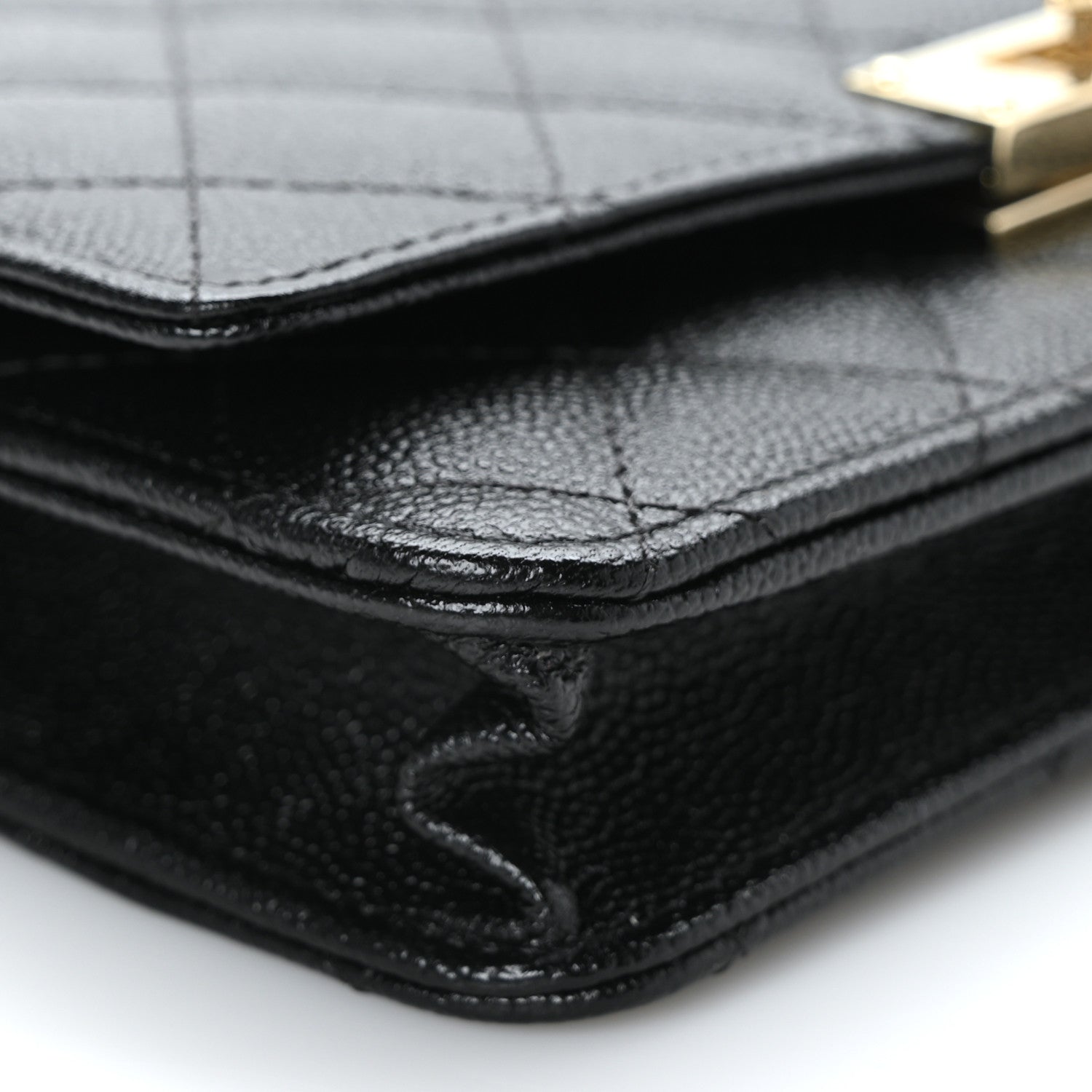 Chanel Caviar Quilted Golden Class Wallet On Chain WOC Black 8 of 10