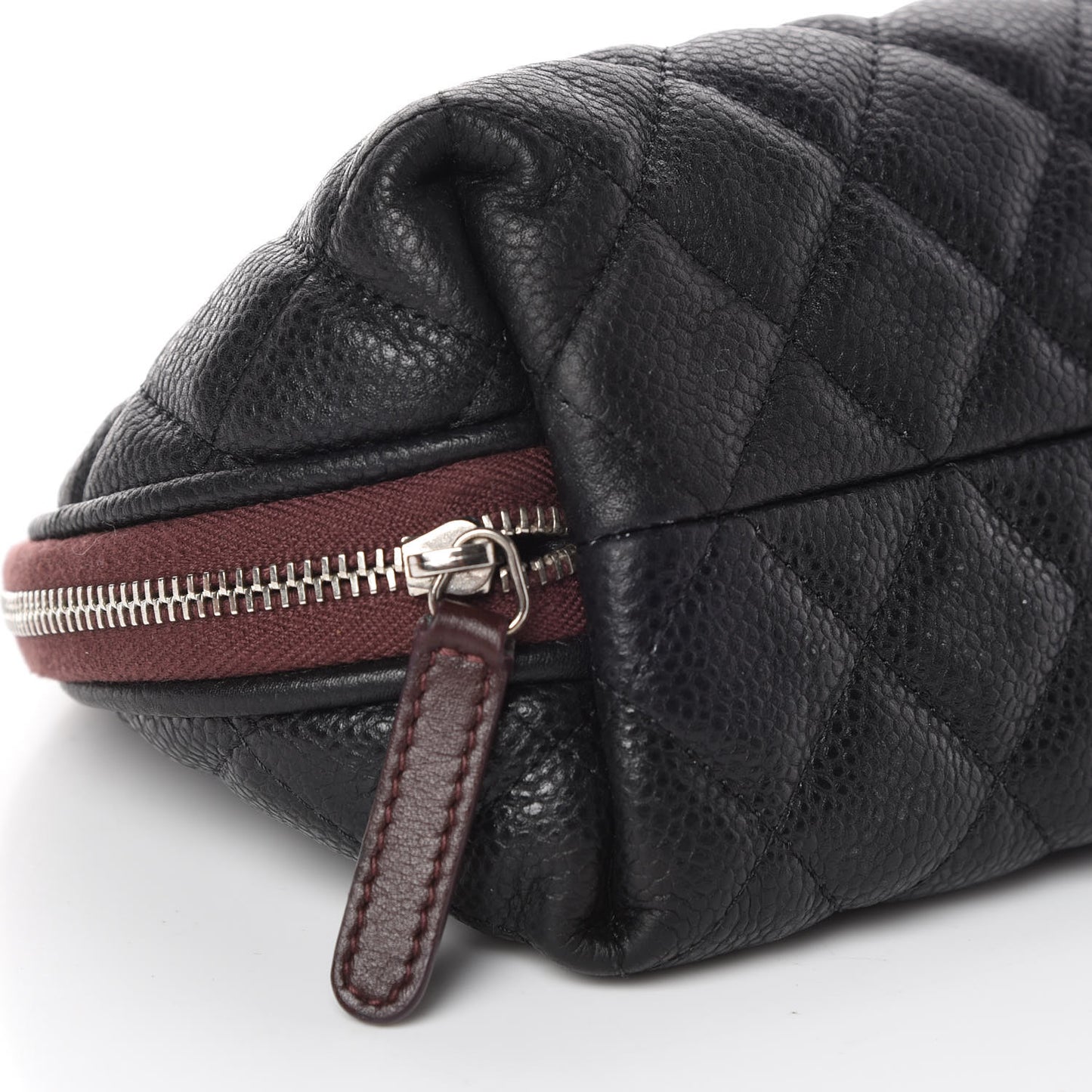 Caviar Quilted Cosmetic Case Black