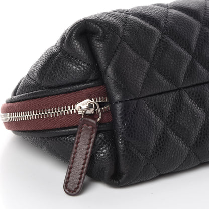 Chanel Caviar Quilted Cosmetic Case Black 8 of 9