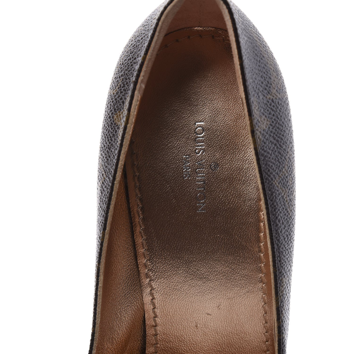 Louis Vuitton Monogram Cherie Pumps 38 Gold 8 of 12