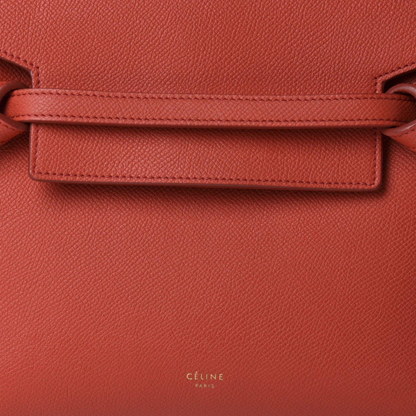 Baby Grained Calfskin Micro Belt Bag Poppy
