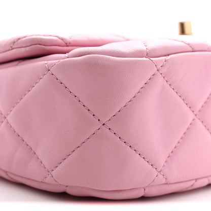 Chanel Lambskin Quilted Small Lacquered Chain Flap Pink 9 of 12