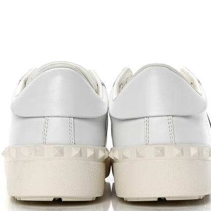Valentino Garavani Calfskin Rockstud Open Sneakers 39.5 White Rose Gold 6 of 9
