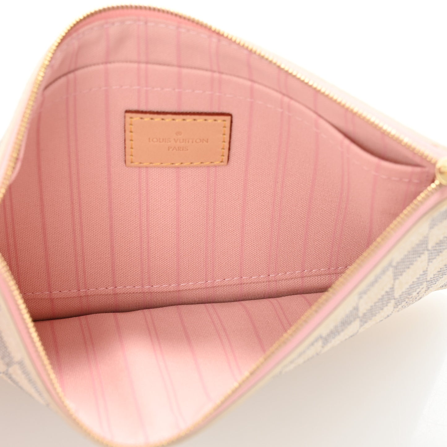 Damier Azur Neverfull MM GM Pochette Rose Ballerine