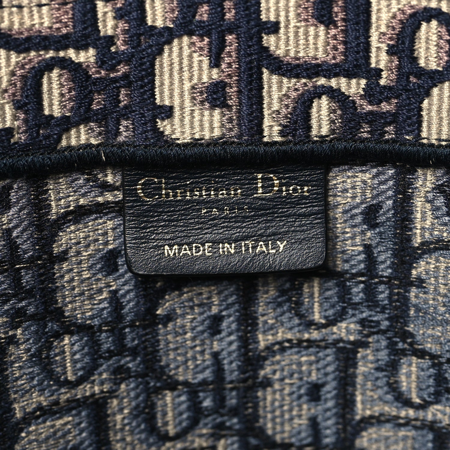 Christian Dior Oblique Large Book Tote Blue Multicolor 6 of 12