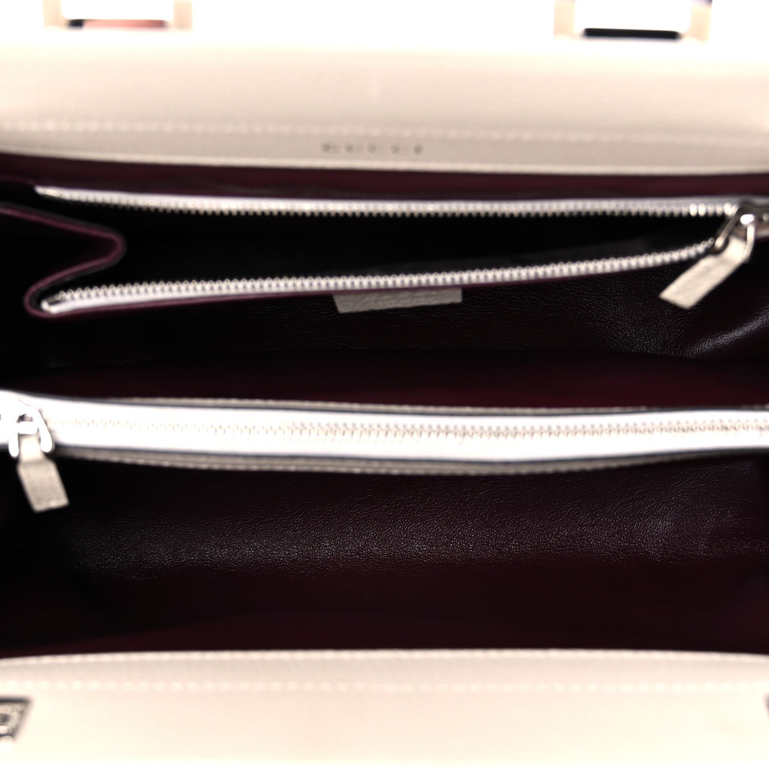 Gucci Grainy Calfskin Small Zumi Top Handle Bag Mystic White 5 of 10