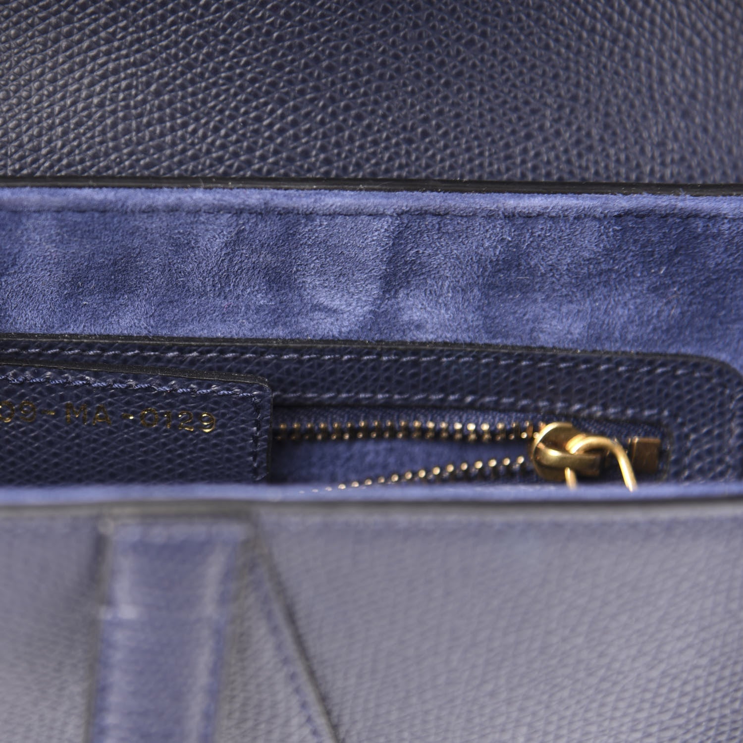 Christian Dior Grained Calfskin Saddle Bag Navy 7 of 11