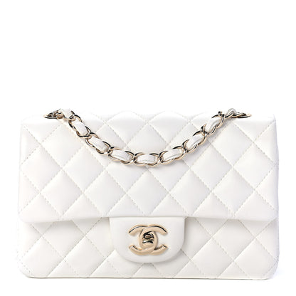 Chanel Lambskin Quilted Mini Rectangular Flap White 1 of 4