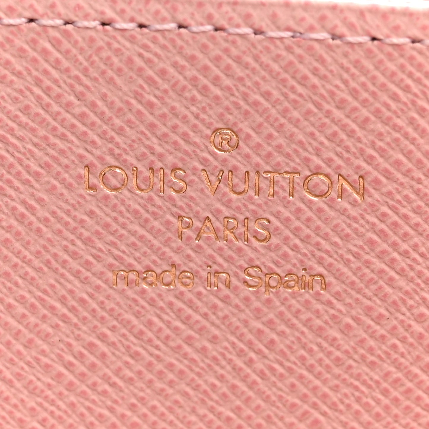 Damier Ebene Zippy Wallet Rose Ballerine
