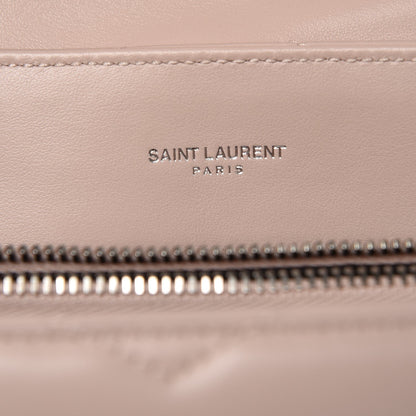 Saint Laurent Calfskin Y Quilted Monogram Medium Loulou Chain Satchel Rose Antic 7 of 9