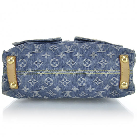 Monogram Denim Baggy PM Blue