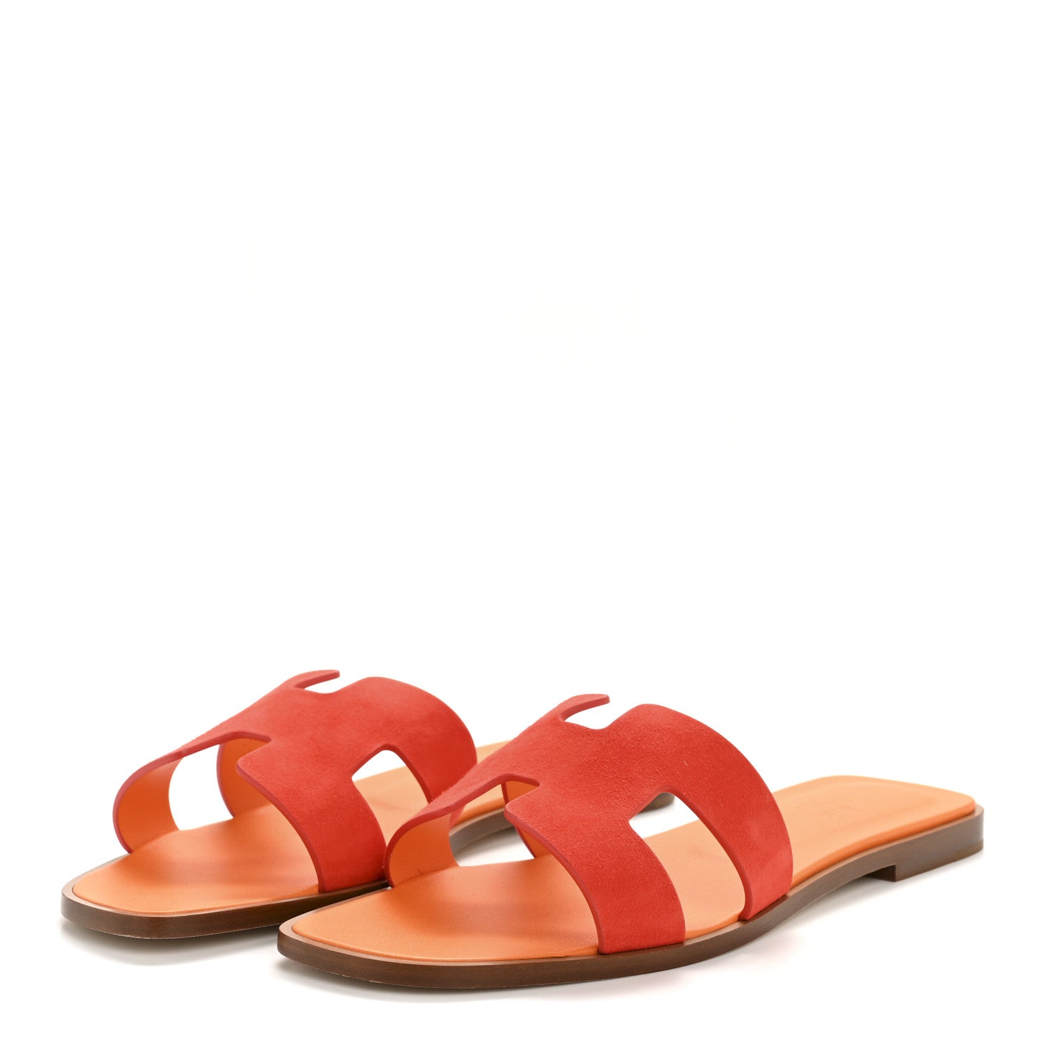 Hermes Suede Goatskin Oran Sandals 40 Rouge Ecarlate 4 of 10