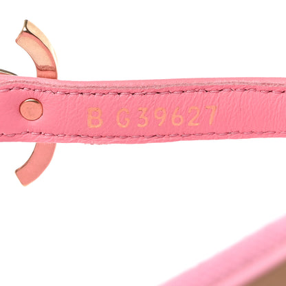 Chanel Lambskin CC Logo Thong Sandals 40 Pink 7 of 10