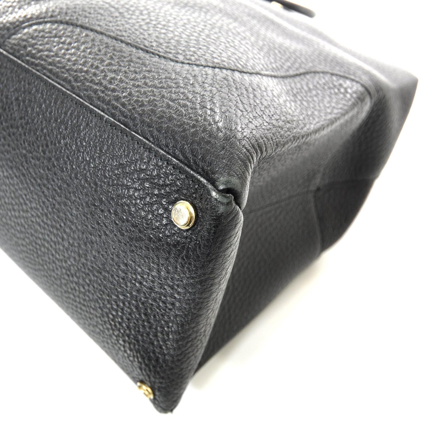 Leather Large Junco Tote Black
