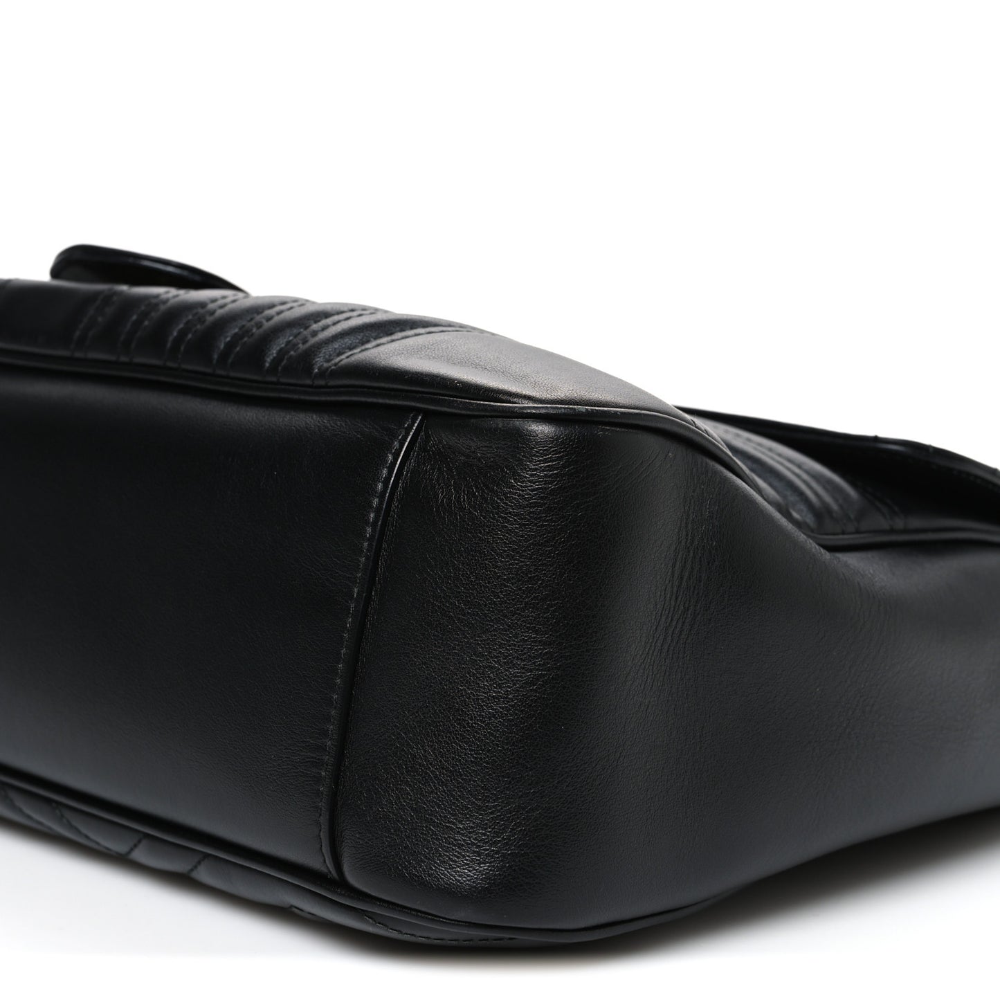 Calfskin Matelasse Large GG Marmont Shoulder Bag Black