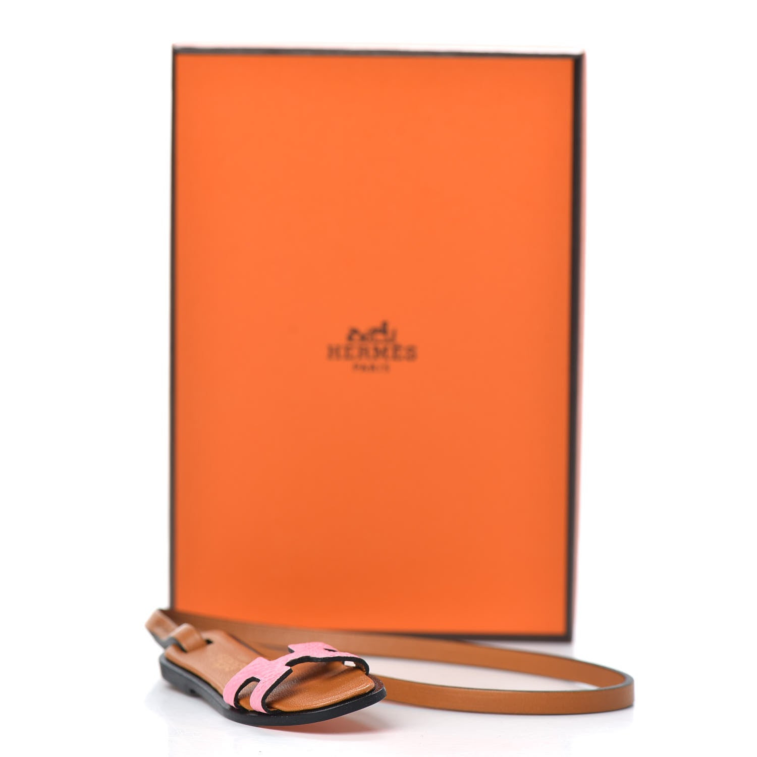 Hermes Epsom Butler Calfskin Hunter Oran Nano Bag Charm Rose Confetti Sable 4 of 4