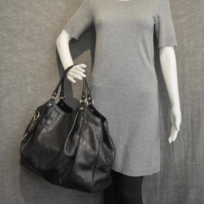 Gucci Guccissima Large Sukey Tote Black 2 of 6