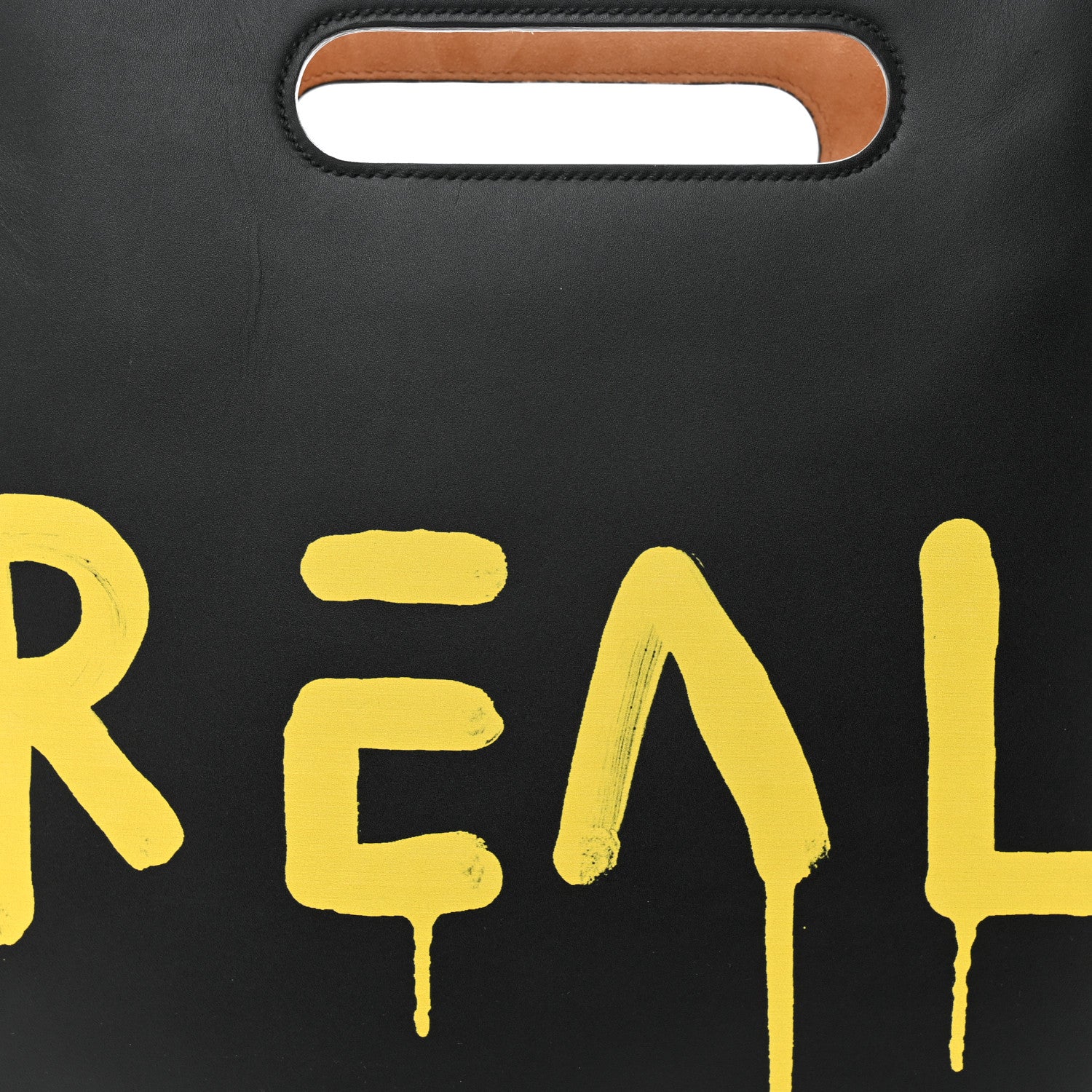 Gucci Calfskin GucciGhost Real Large XL Tote Black Yellow 7 of 13