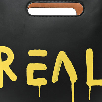 Gucci Calfskin GucciGhost Real Large XL Tote Black Yellow 7 of 13