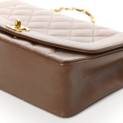 Chanel Caviar Quilted Medium Single Flap Brown 11 of 13