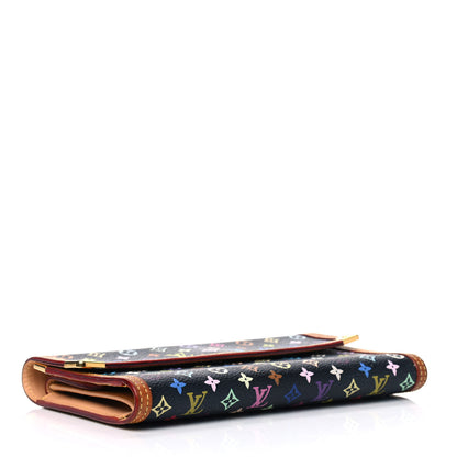 Louis Vuitton Monogram Multicolor Porte Tresor International Wallet Black 3 of 10