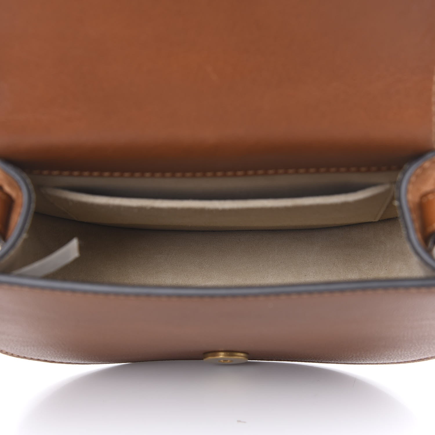 Chloe Calfskin Suede Small Nile Bracelet Bag Caramel 6 of 11