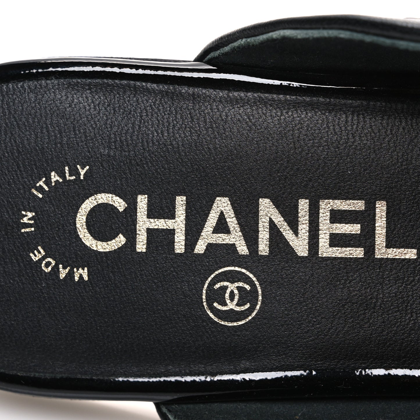 Lambskin CC Mules 38 Black