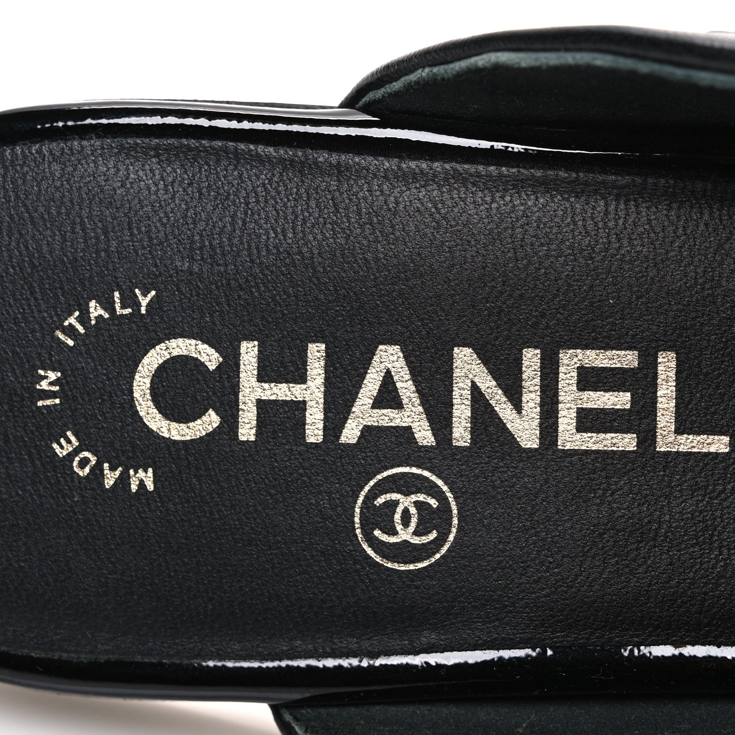 Chanel Lambskin CC Mules 38 Black 9 of 11