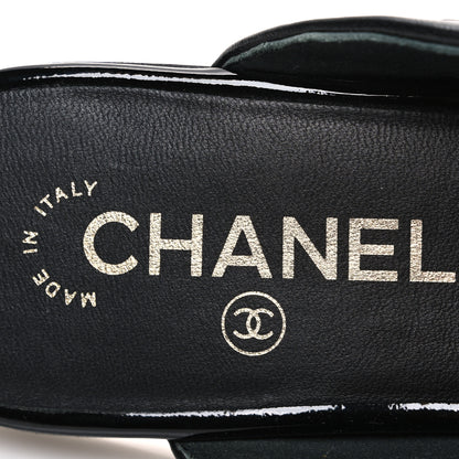 Chanel Lambskin CC Mules 38 Black 9 of 11