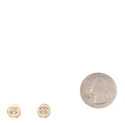 Chanel Round CC Earrings Gold 2 of 5