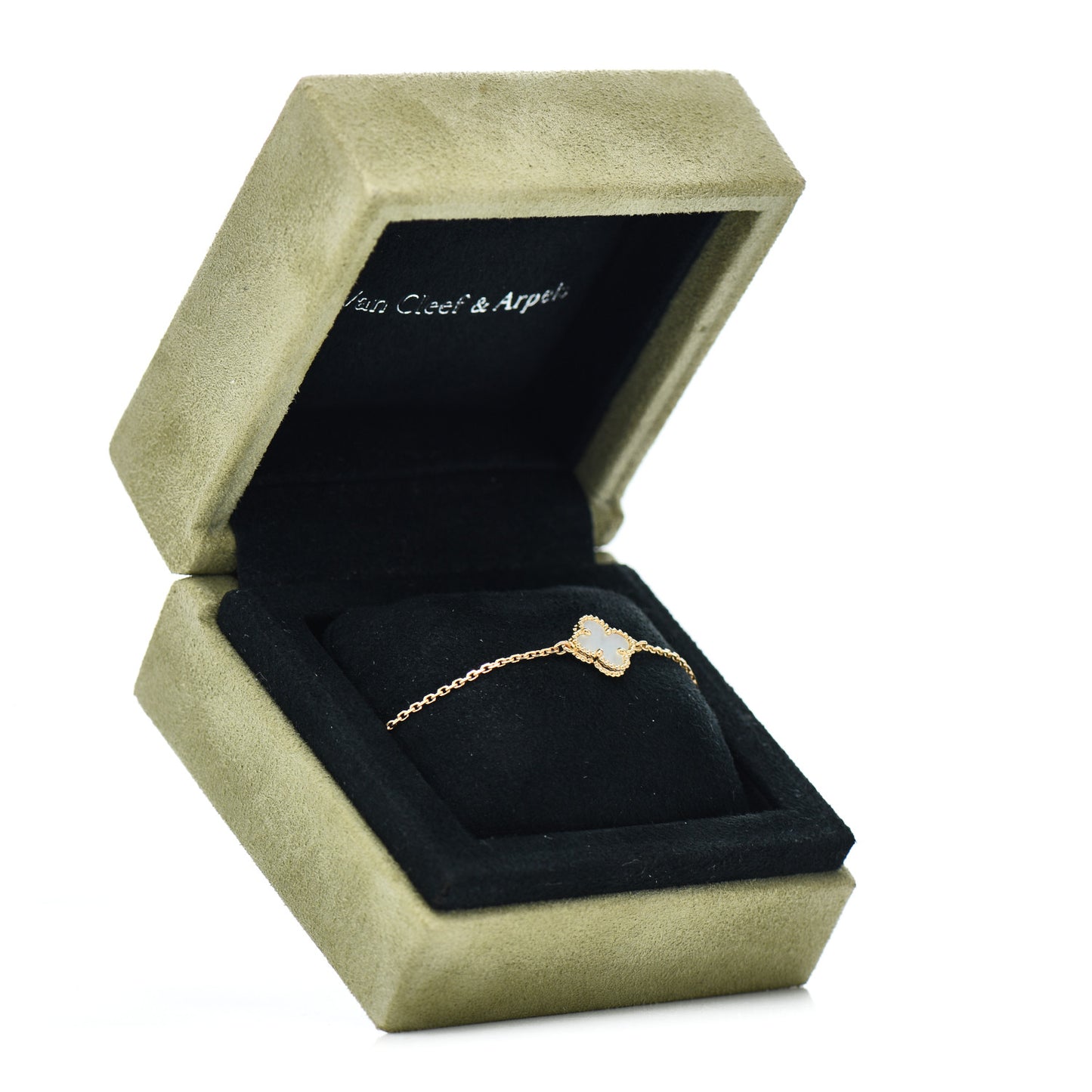 18K Yellow Gold Mother of Pearl Sweet Alhambra Bracelet