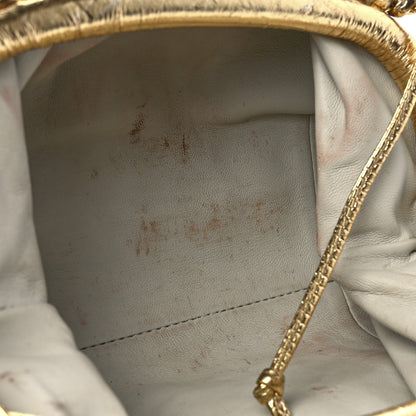 Bottega Veneta Metallic Crinkled Lambskin The Mini Pouch Oro 13 of 13