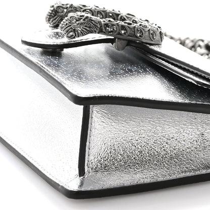 Gucci Metallic Calfskin Super Mini Dionysus Shoulder Bag Silver 10 of 11