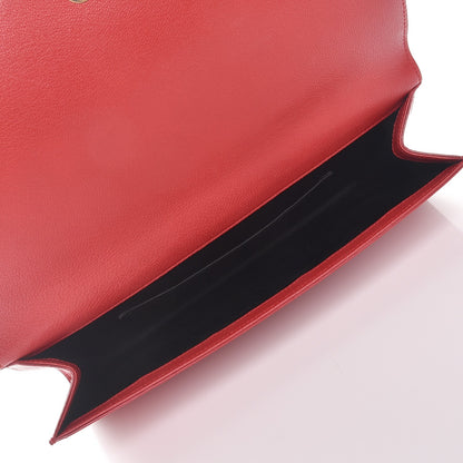 Saint Laurent Calfskin Monogram Large Belle De Jour Clutch Red 5 of 7