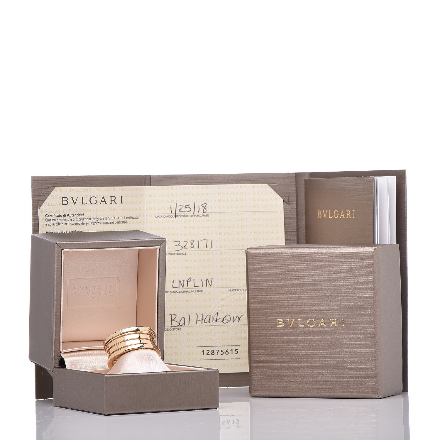 Bulgari 18K Yellow Gold B.Zero1 Four-Band Ring 67 12 6 of 6