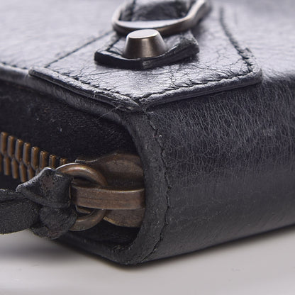 Balenciaga Agneau Classic Hardware Continental Zip Around Wallet Black 7 of 10