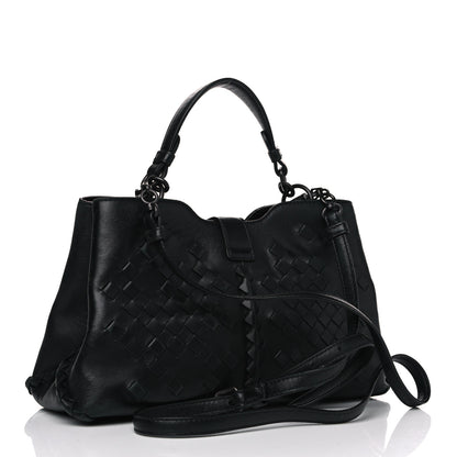 Bottega Veneta Calfskin Intrecciato Bag Black 2 of 17