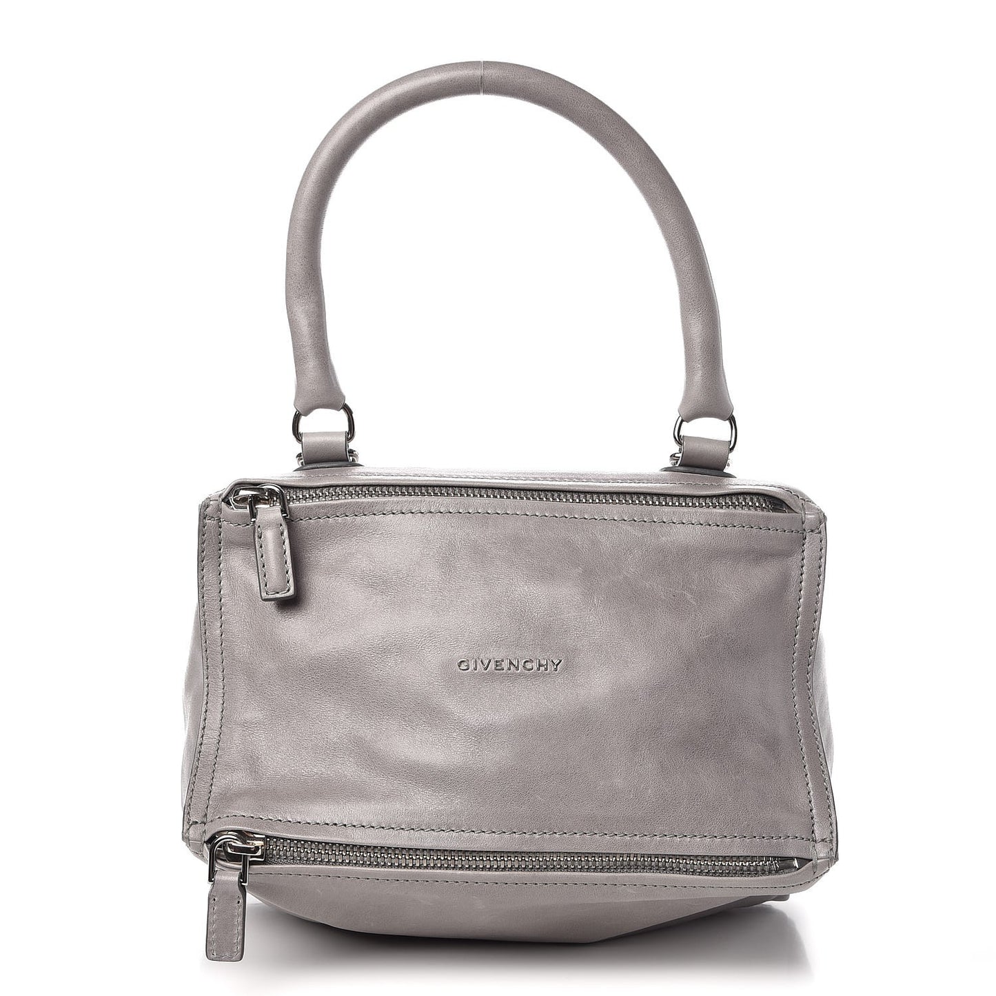 Calfskin Small Pandora Pearl Grey