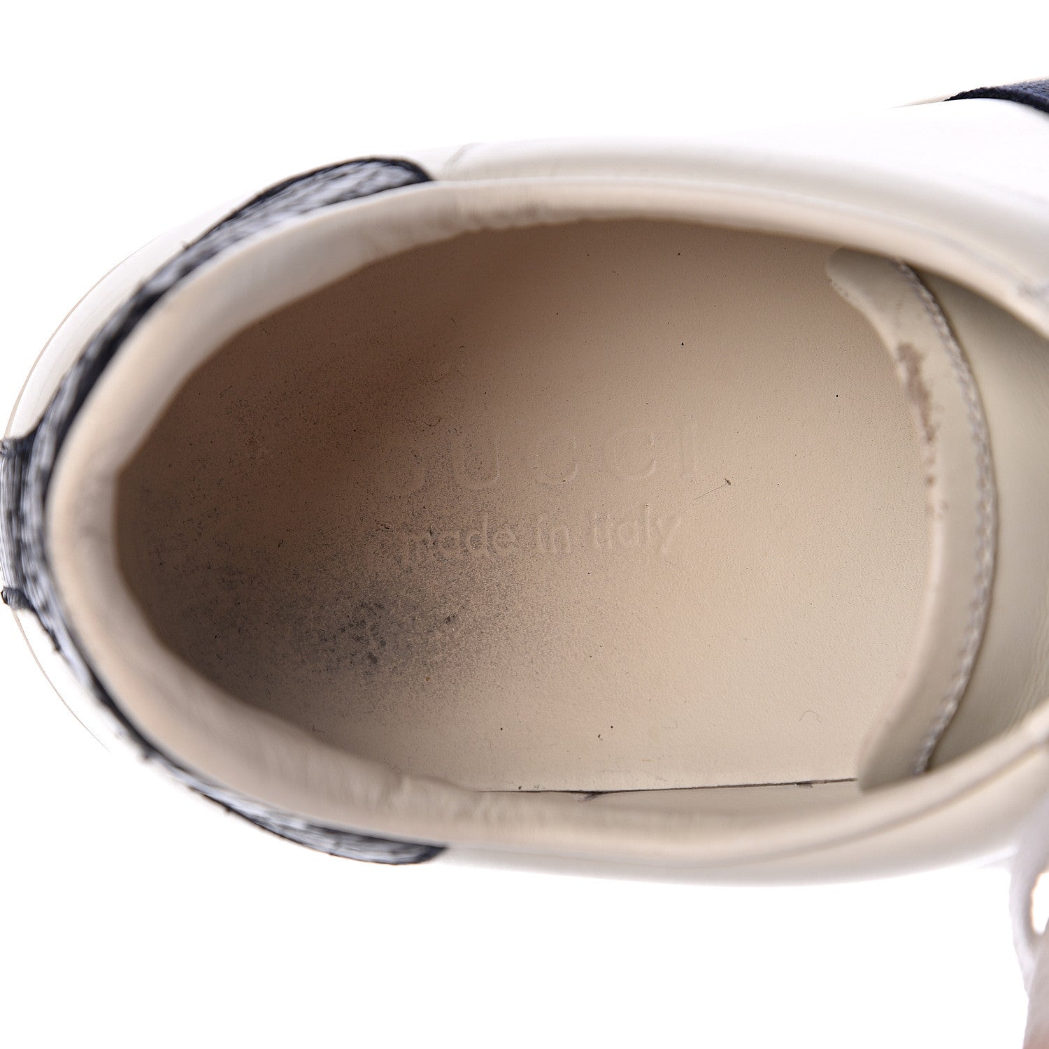 Gucci Miro Soft Calfskin Ayers Web Mens Ace Sneakers 8 White Blue 7 of 20