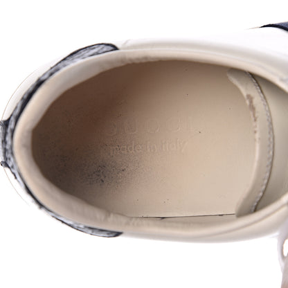 Gucci Miro Soft Calfskin Ayers Web Mens Ace Sneakers 8 White Blue 7 of 20